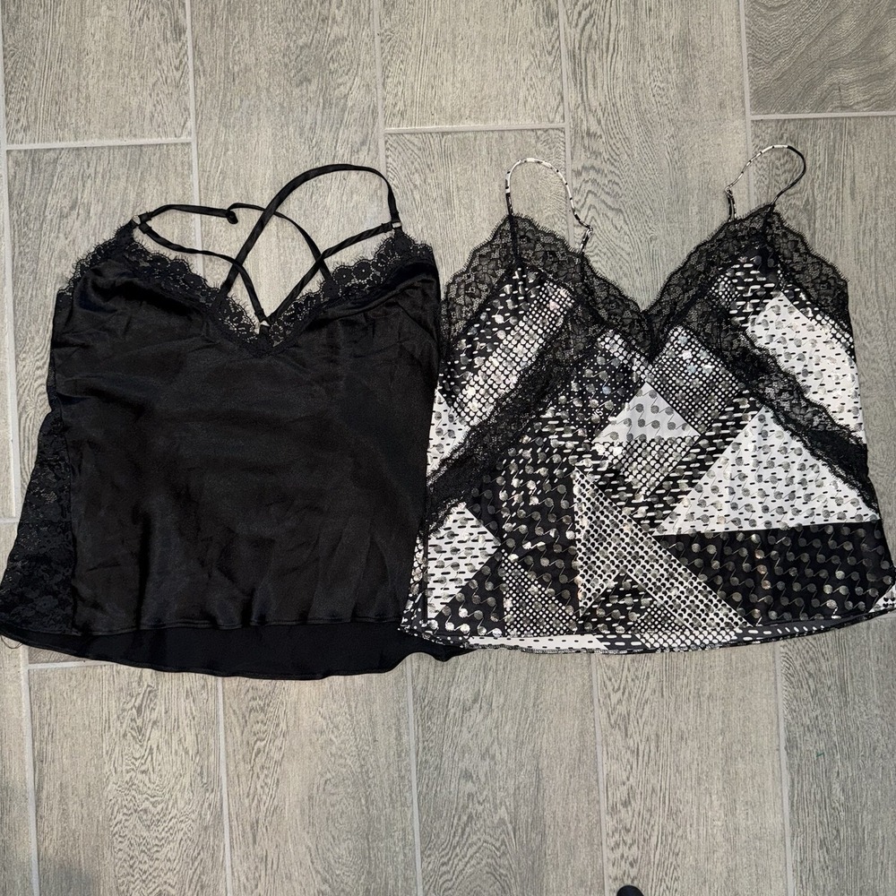 Lot Of Two Victoria's Secret Tops Women's Medium Cami Chemise Slip